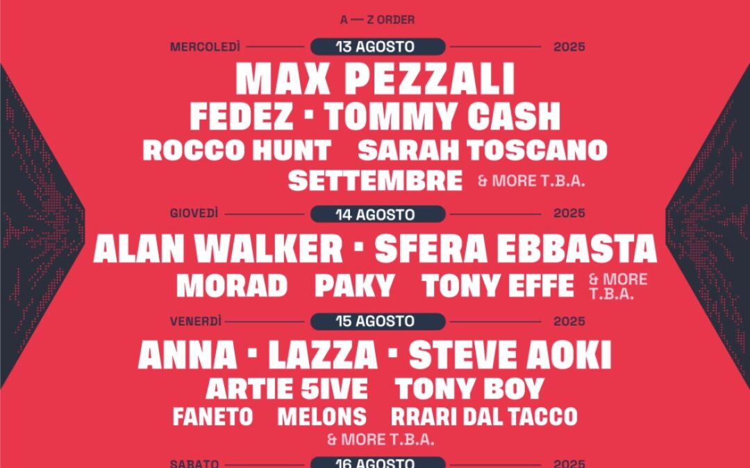 Red Valley Festival 2025: il decimo anniversario si apre con una line-up esplosiva