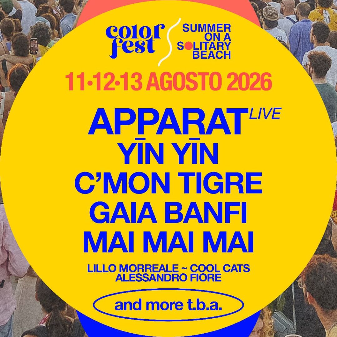 Color Fest 2026: svelati i primi nomi in line up