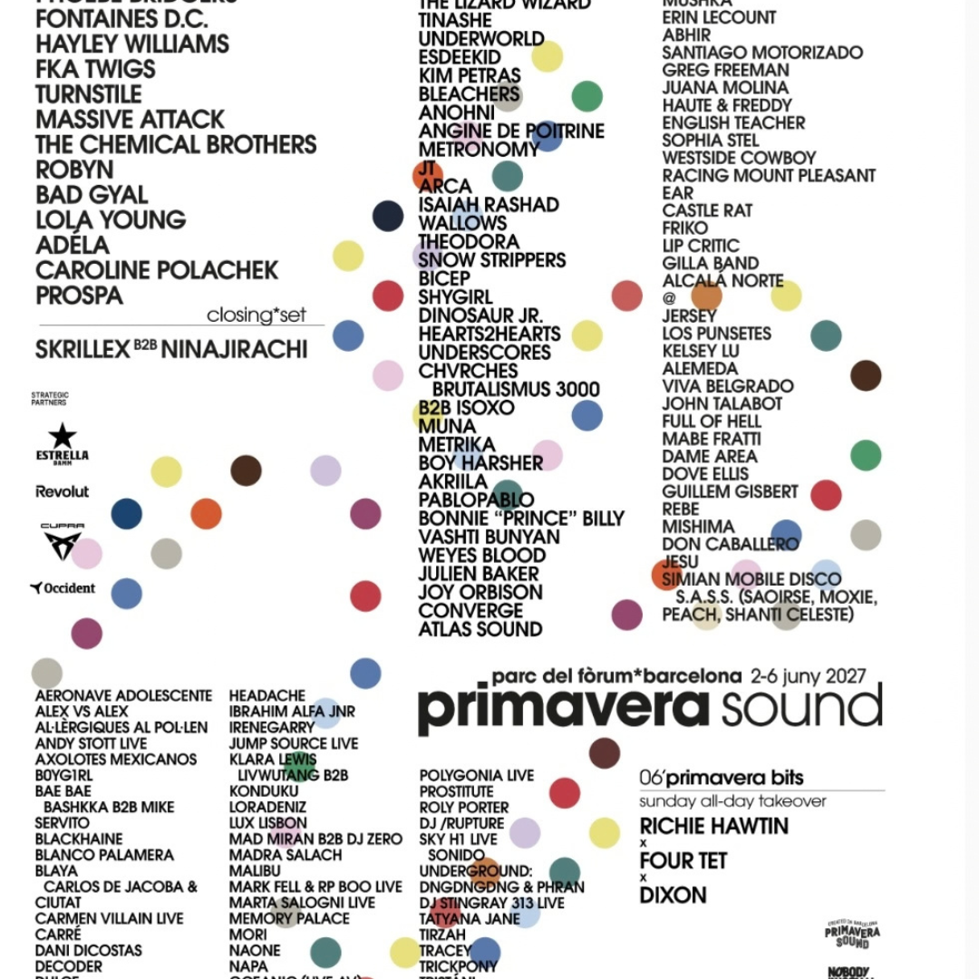 25 anni di Primavera Sound: svelata la line-up del 2027 con Doechii, Fontaines D.C. e Massive Attack